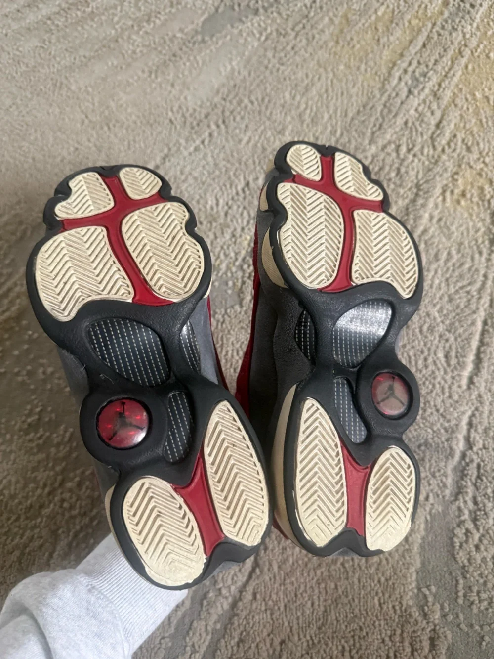 Air Jordan 13 Retro sneakers Red Flint white gray Jumpman youth boys 3.5